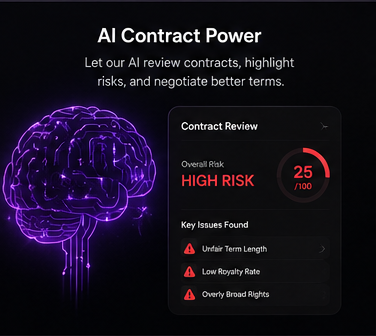 AI Contract Power. Let our AI review contracts, highlight risks, and help you negotiate better terms.
