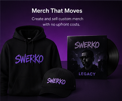Merch That Moves. Create and sell custom merch with flexible inventory and fulfillment options.